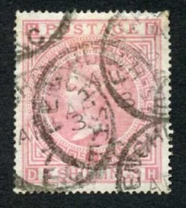 SG127 5/- Pale Rose Wmk Maltese Cross Plate 1 Cat 675 pounds