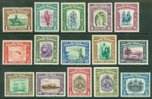 SG 303-317 North Borneo 1939. 1c-$5 set of 15. Lightly mounted mint CAT £1400