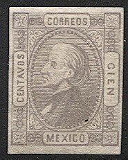 MEXICO 1872 Sc 98 100c Hidalgo Mint LH w/o District name, Forgery
