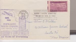 858 North Dakota Statehood 3c FDC w/Cachet 