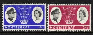 Montserrat 182-3 MNH Queen Elizabeth II Royal Visit