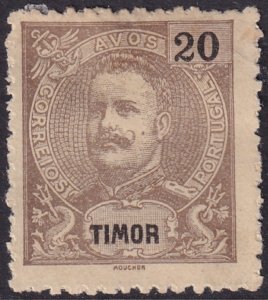 Timor 1899 Sc 72 MNGAI(*) some paper adhesion