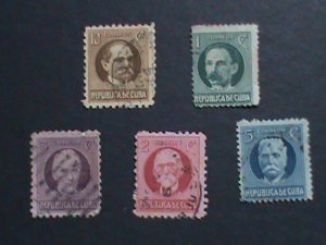 ​CUBA- VERY OLD CUBA STAMPS FAMOUS PEOPLE USED- VF  WE SHIP TO WORLD WIDE.