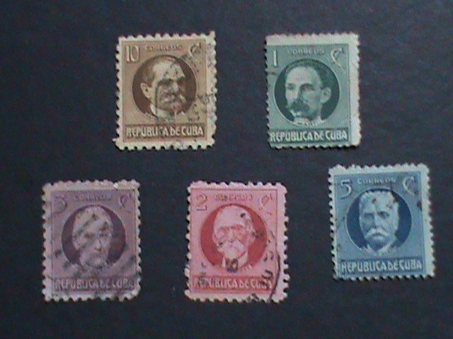 ​CUBA- VERY OLD CUBA STAMPS FAMOUS PEOPLE USED- VF  WE SHIP TO WORLD WIDE.