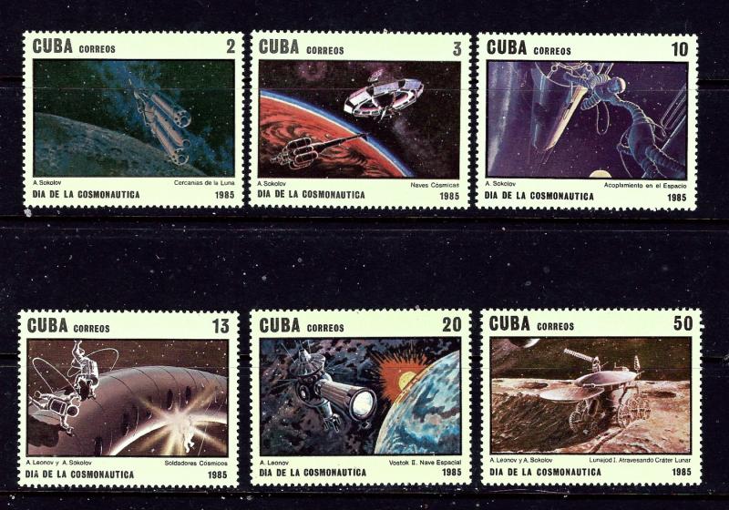 Cuba 2780-85 MNH 1985 Cosmonauts Day