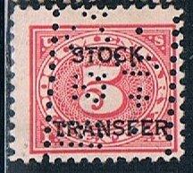 USA RD4, 5c Stock Transfer Revenue overprint, single, NG,...