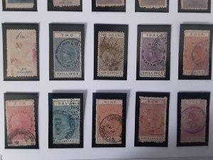 20 Stamps duty used 1867-1882