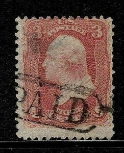 US #65 w/ Fancy Cancel:  'PAID'-IN-LOZENGE   [SL]