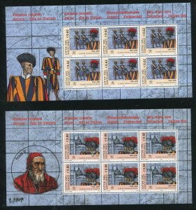 Vatican City 1315-1316 Swiss Guard Stamp Sheets MNH 2005