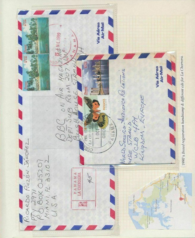 Panama Airmail Covers & Card x 10 (KR 910) 