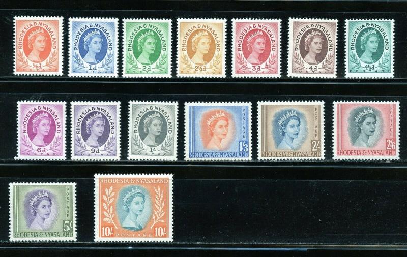 RHODESIA & NYASALAND QE II SCOTT#141/55  SG#1/15   MINT NEVER   HINGED