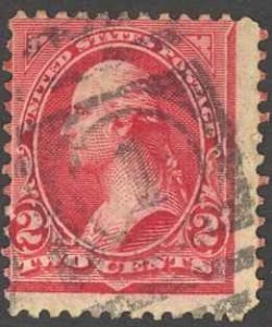 USA Sc# 252 Used (a) 1894 2c carmine George Washington (1 Cancel)