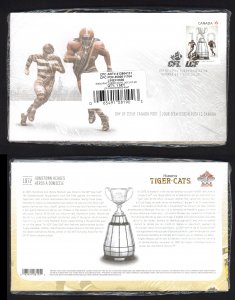 Canada Sc# 2568-2576 FDC Set/9 (SEALED) 2012 08.16 100th Grey Cup Game