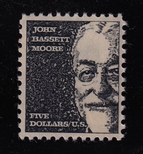 1973 John Bassett Moore Sc 1295a $5 black, tagged MNH single stamp (G