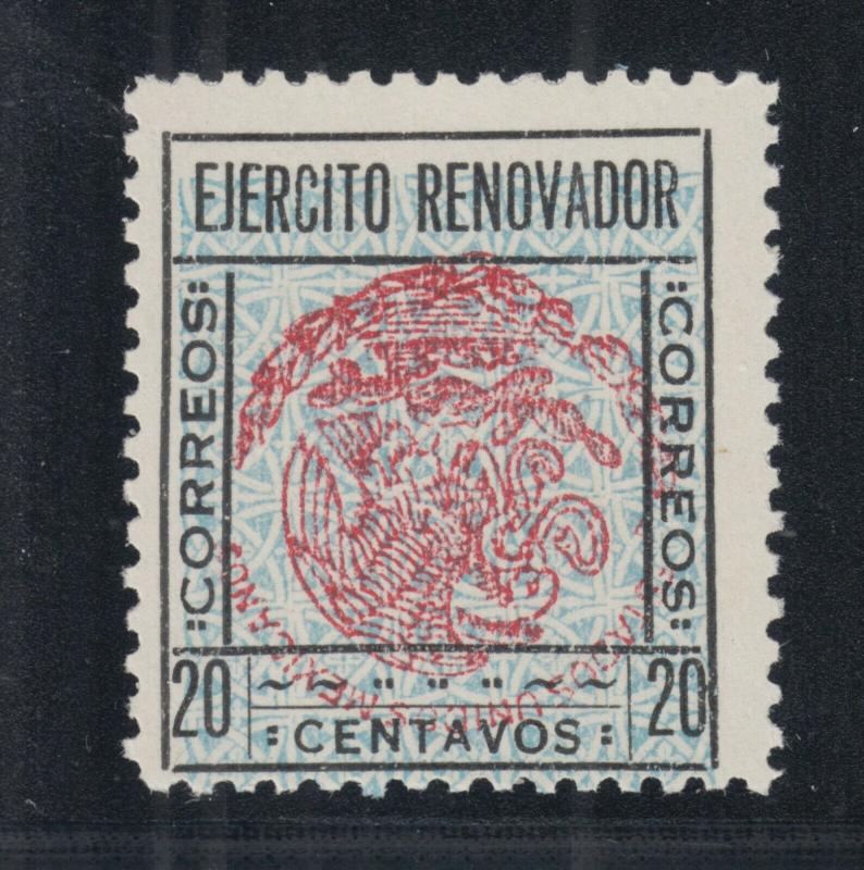 Mexico, Sinaloa Sc 2, MNH. 1929 20c black, red & gray CoA, INVERTED CENTER Error