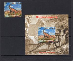 Sao Tome and Principe 2004  DINOSAURS Set (1) + 1 S/S Perforated MNH