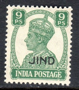 INDIA  --JIND -    1940-43     SG 139   9 pies     mnh um   2