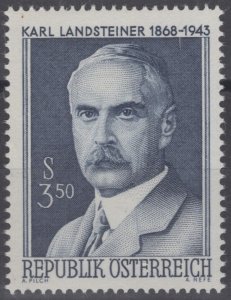 ZAYIX - Austria 813 MNH Dr. Karl Landsteiner Pathologist Medicine  071122S48M