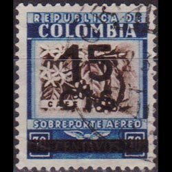 COLOMBIA 1940 - Scott# C119 Coffee Surch. 15c Used