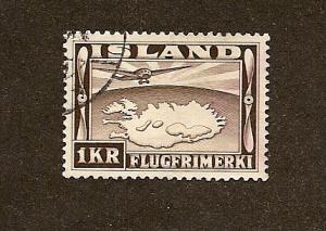 Iceland  Scott C19  Used  Scott CV $32.50 