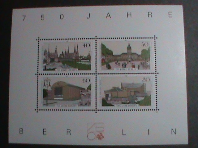 GERMANY-BERLIN STAMP-1987 SC#1496a 750TH ANNIVERSARY OF BERLIN MNH S/S-VF