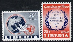 LIBERIA - 1960 - UN Security Council Membership - Perf 2v Set -Mint Never Hinged