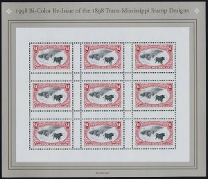 USA 3209-10 MNH Trans-Mississippi Stamps Centenary, Animals, Ships, Bridge