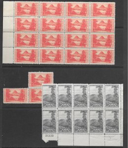 US 740-9 MNH stock, f-vf, see desc. 2019 CV $202.80