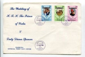 D28966 Royal Wedding Princess Diana FDC Barbuda