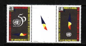 French Andorra-Sc#457a-unused NH pair-United Nations anni