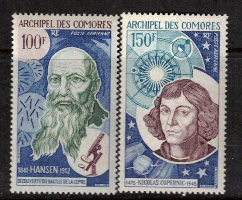 Comoro Isl Sc C55-56 NH SET of 1973 - N. Copernicus, A.Hansen