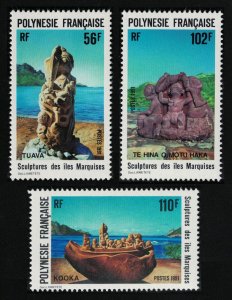 Fr. Polynesia Marquesas Islands Sculptures 3v SG#617-619