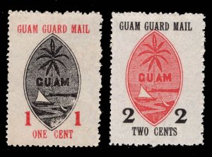 MOMEN: US STAMPS GUAM #M3-M4 UNUSED VF LOT #87582-1*