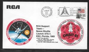 Space Cover RCA Support Team Challenger Shuttle Launch June 18, 1983