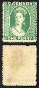 Grenada SG4 1d Green wmk Small Star (upright) Rough Perf 14 to 16 M/M Cat 110