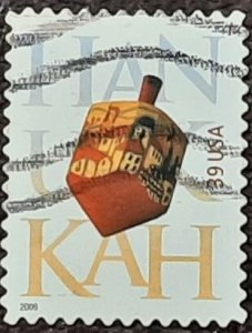 US Scott # 4118; 39c Hanukkah,2006; used; VF/XF; off paper