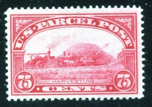 Q11  75 cent Harvesting Stamp Mint OG XXLH  VF/XF  ⭐⭐⭐⭐⭐