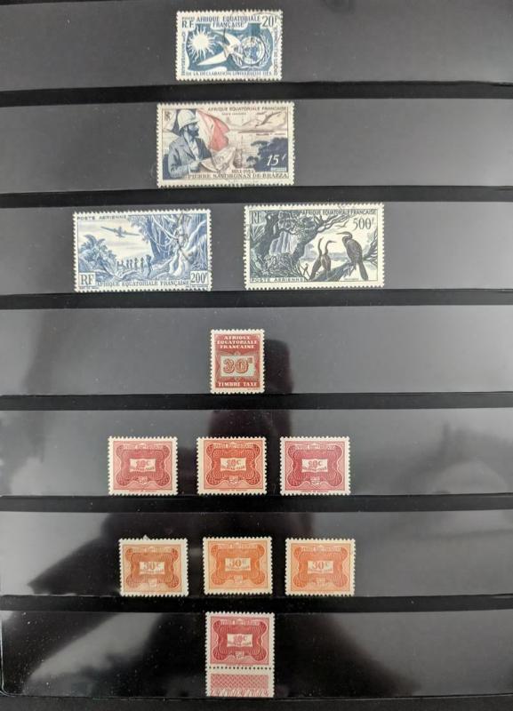 EDW1949SELL : FRENCH COLONIES Old Time Mint & Used collection. Nicely displayed.