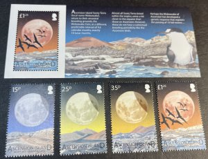 ASCENSION ISLAND # 853-856a-MINT NEVER/HINGED-COMPLETE SET & SOUVENIR SHEET-2004