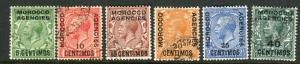 MOROCCO AGENCIES-1925-31  A fine used set to 40c on 4d Sg 143-148