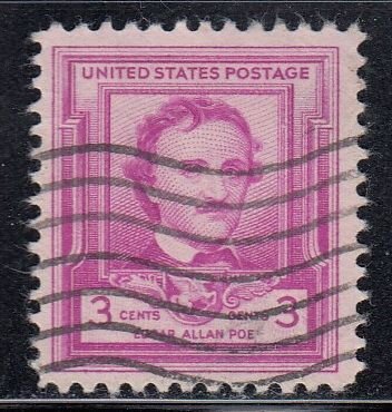United States 1949 Sc#986 Edgar Allan Poe, Poet and Story Writer used