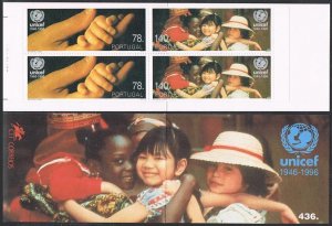 Portugal 2095a booklet, MNH.Michel 2017-2020 MH. UNICEF,50th Ann.1996.