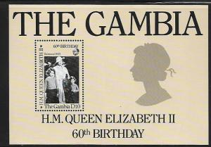 GAMBIA 614 MNH HM QUEEN ELIZABETH II 60TH BIRTHDAY