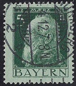 Bavaria #78 5 PF Prince Regent Luitpold Stamp used F-VF