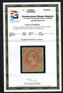 US #275 Fine/Very Fine. Original Gum. Lightly Hinged. w/Cert