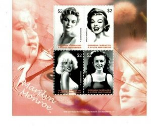 Grenadines 2004  - Marilyn Monroe  - Sheet of Four  - MNH