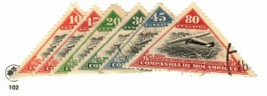 Mozambique Company #166-8 MH, 169, 171, 174 used