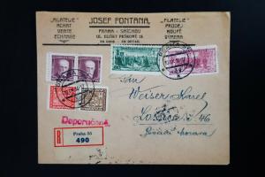 Czechoslovakia Early Registered Stamped Cover