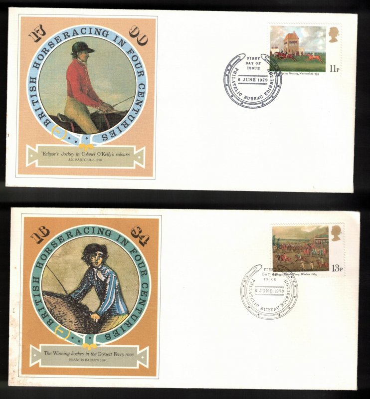 GB Scott # 863-6 On 4 FDCs - 200th Anniversary Of Horseracing Derby