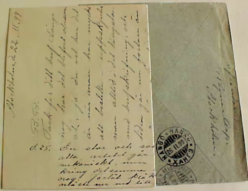 SWEDEN 1899 FRA SVERIGE B/S HAN/ TO WITH LETTER